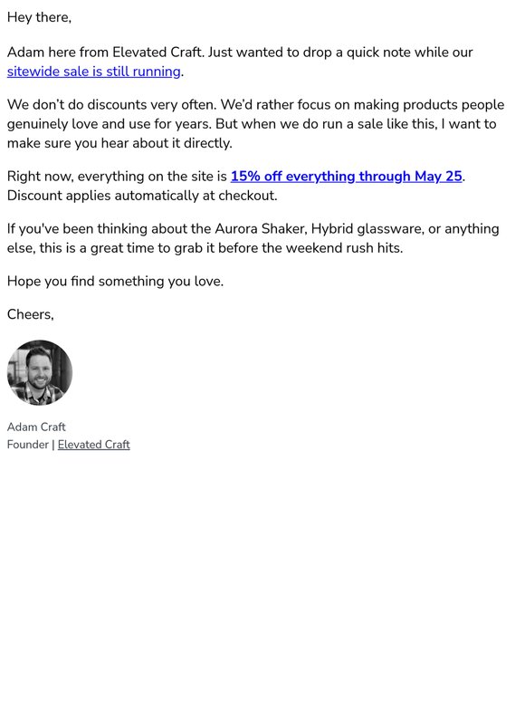 Quick note while the sale’s on