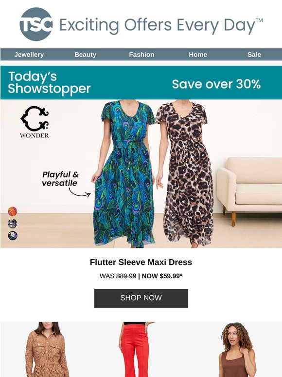 C. Wonder Maxi Dress & Silver Gallery Jewellery