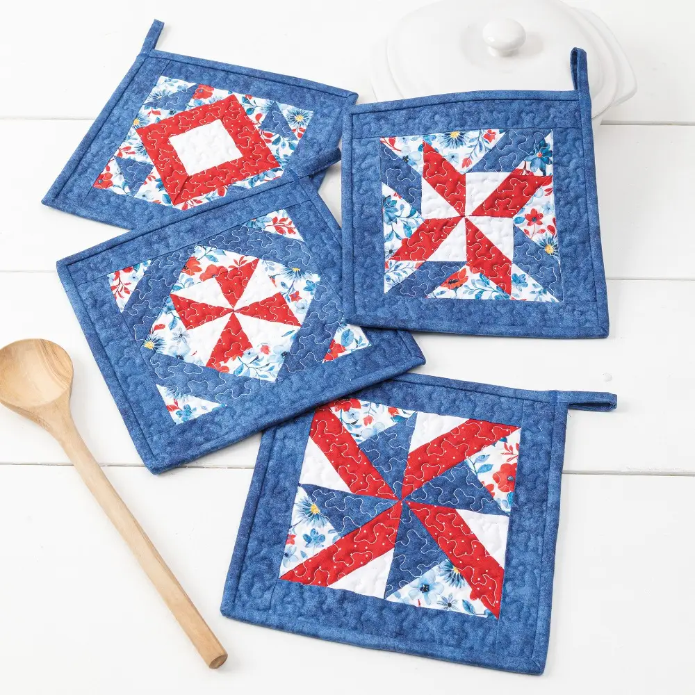 Patriotic Points Potholders Quilt Kit