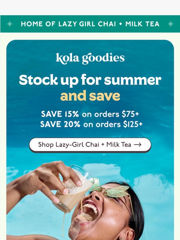 Stock up for summer and save 20% ☀️