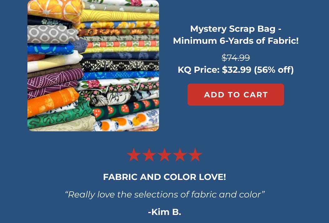 Mystery Scrap Bag - Minimum 6-Yards of Fabric!