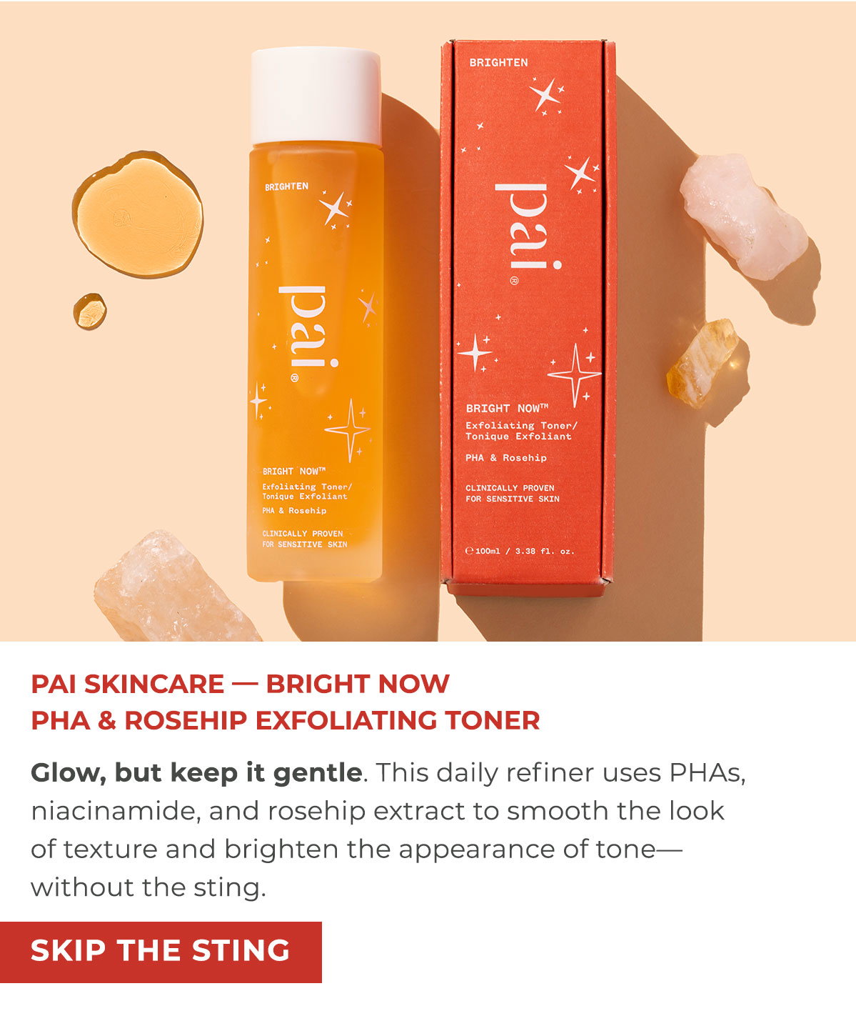 Pai Skincare — Bright Now PHA & Rosehip Exfoliating Toner 