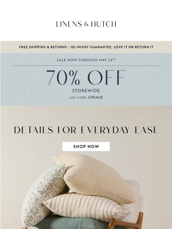 🛏️ 70% Off Storewide — Big Comfort, Bigger Savings