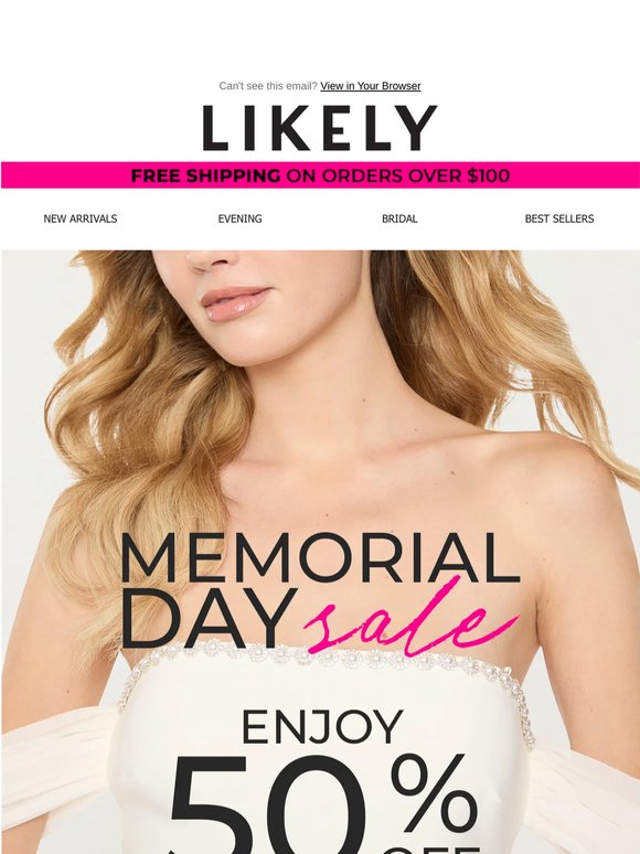 The Memorial Day Sale Live Now!