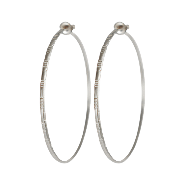 Sterling Silver Extra Large Moroccan Endless Hoop Earrings