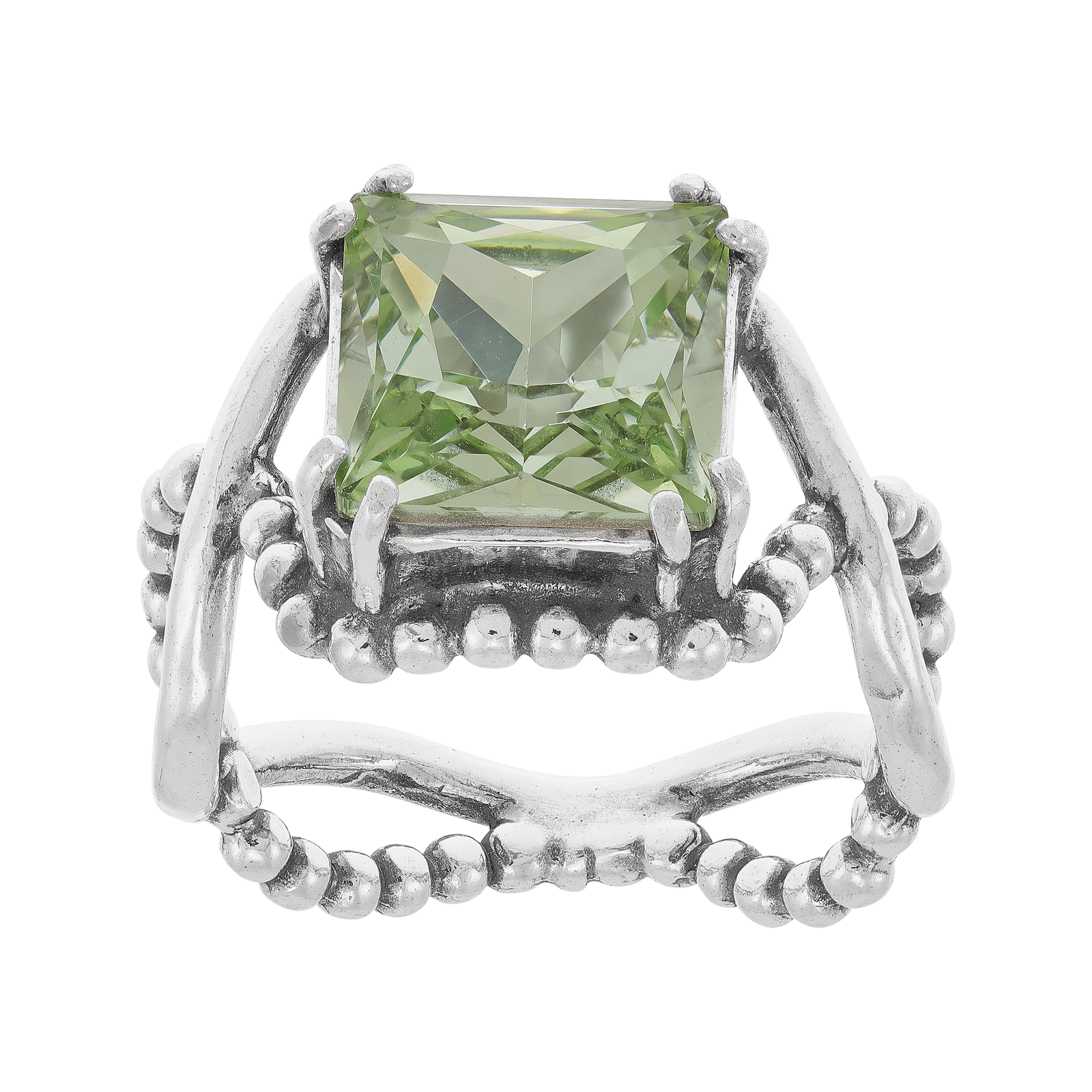 Ivy Ring, Green Crystal