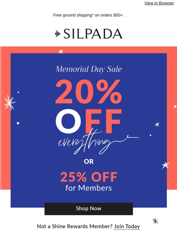 20% off your favorites just dropped ⭐️