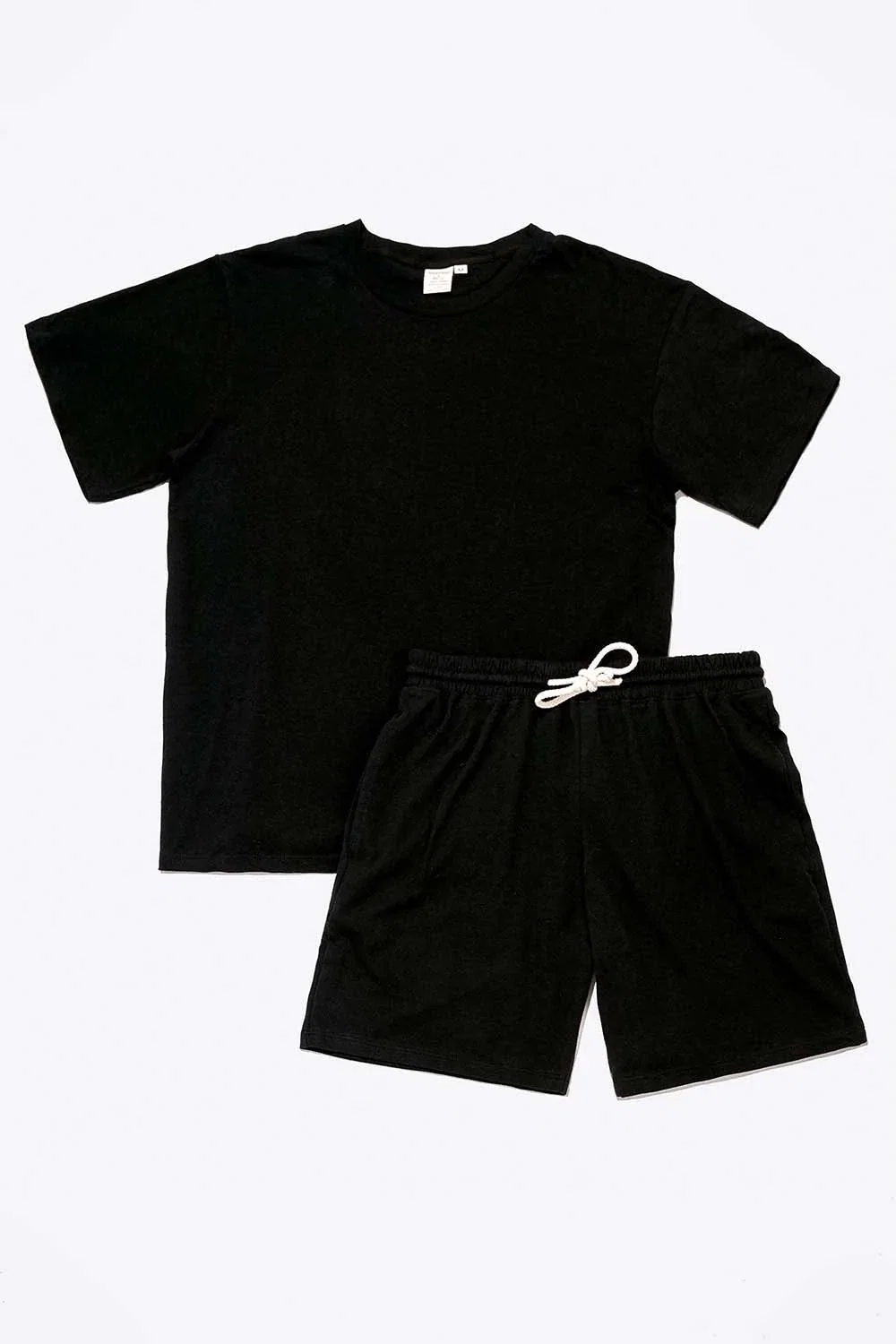 Image of Men's Organic Black Pack: Athletic Shorts + Men's Crew Tee
