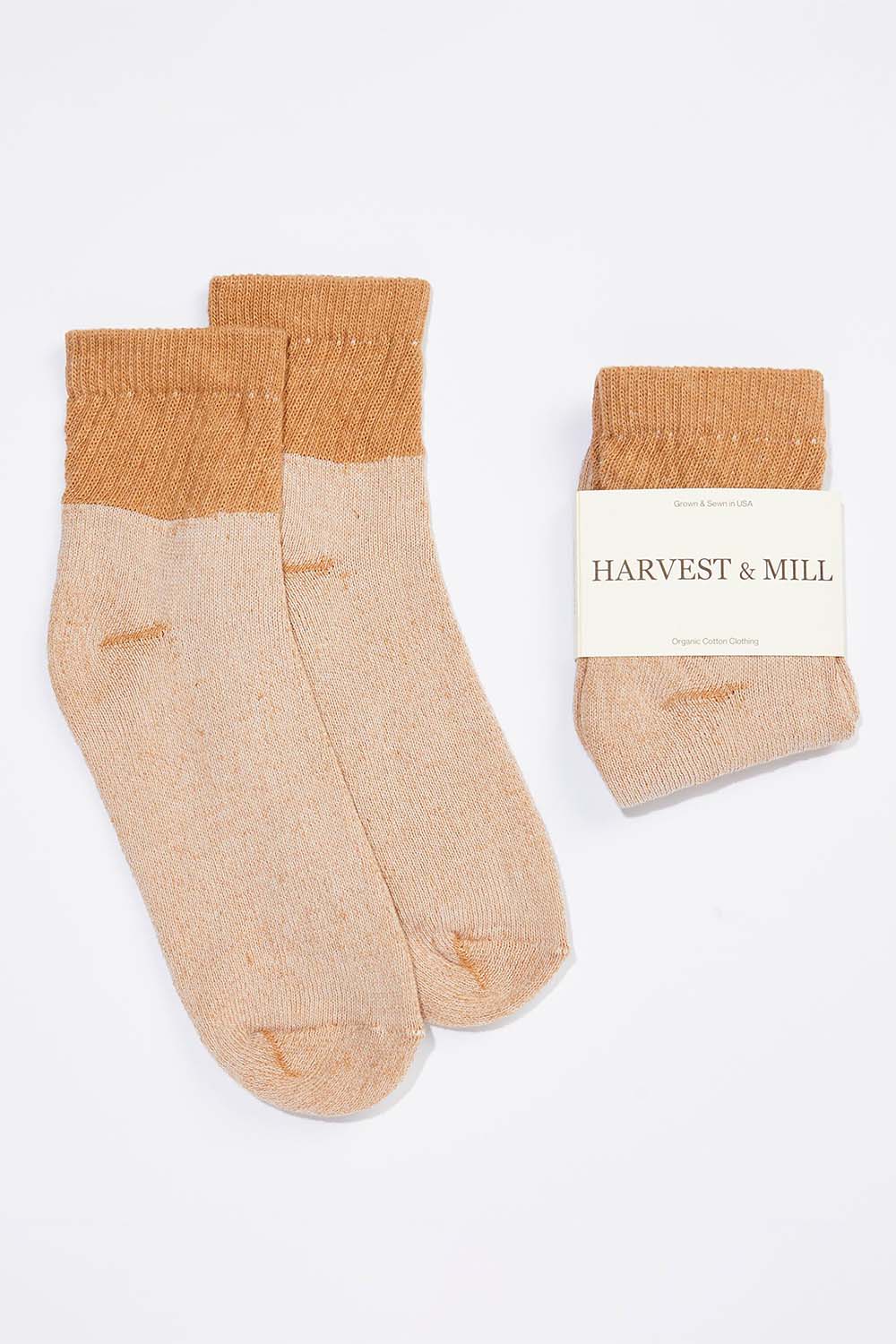 Image of Men's Organic Cotton Socks Brown Ankle