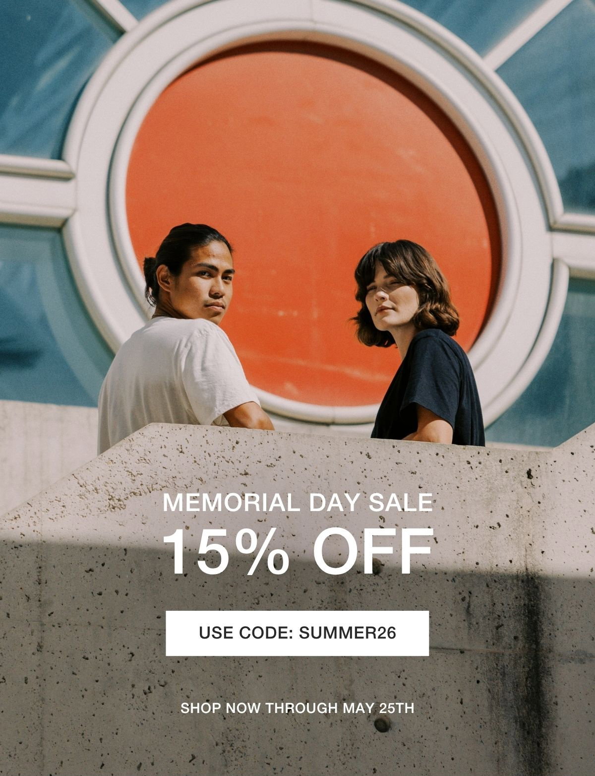 15% OFF Memorial Day Sale