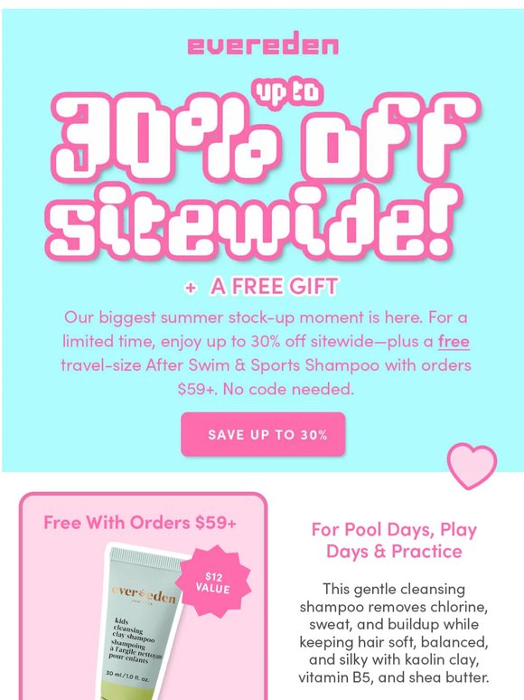 Up to 30% off & a freebie! 🎉