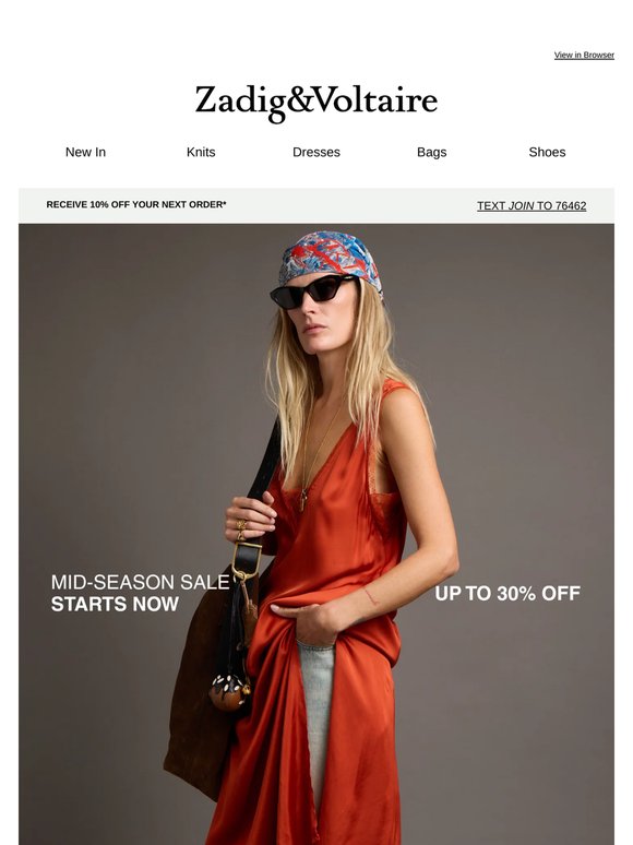 STARTS NOW | Up to 30% Off Mid-Season Sale