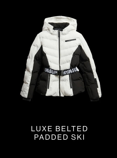 Luxe Belted Ski Padded Slim Fit Jacket