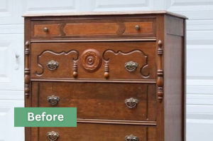 This dresser makeover is stunning—and the tiny drawer detail makes it even better