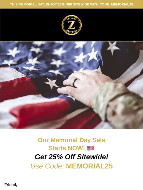 Our Memorial Day Sale Starts Now 🇺🇸