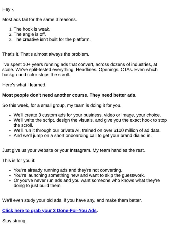 What if your next ad actually worked?