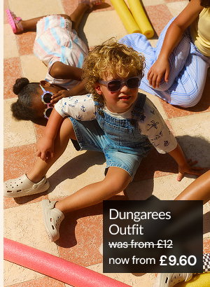 Denim dungarees outfit was from £12 now from £9.60.