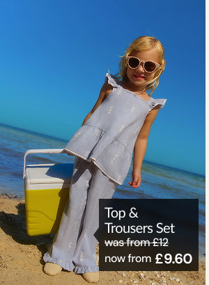 Frill top and trousers set was from £12 now from £9.60.