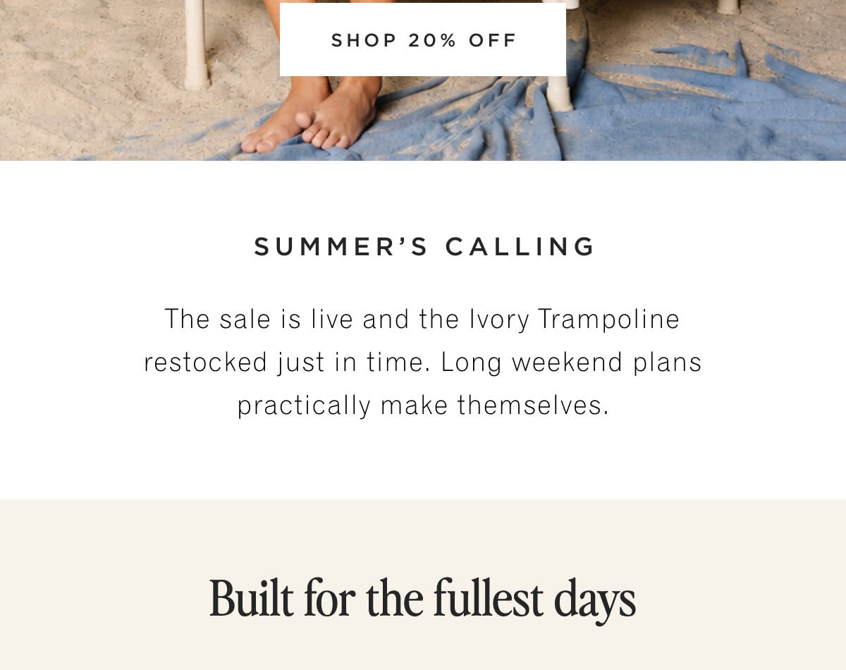 SHOP 20% OFF