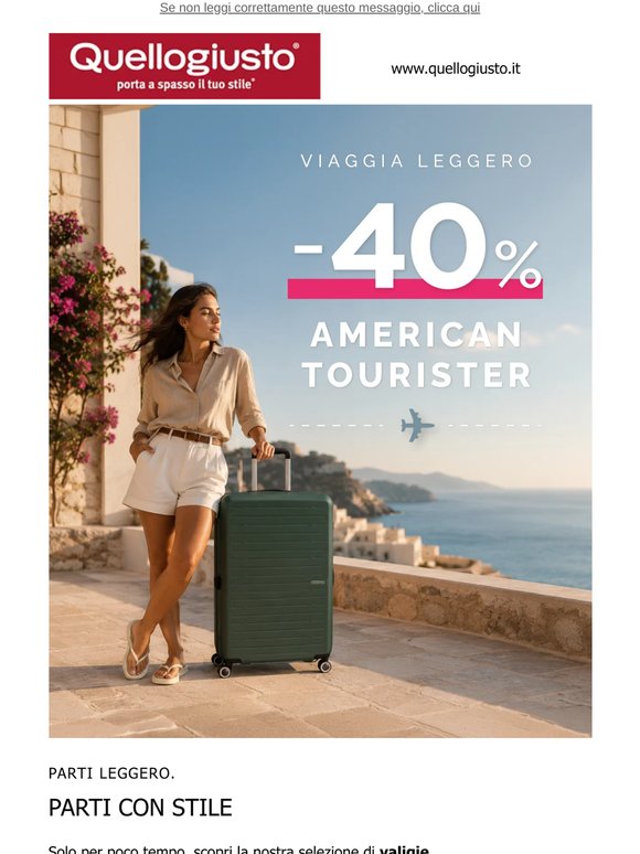 -40% sulle valigie American Tourister: pronti per partire?