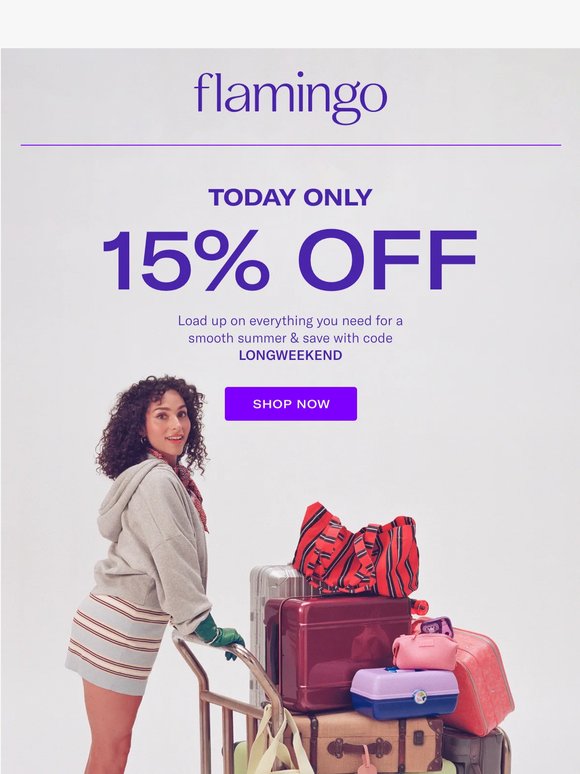 TODAY ONLY: 15% off