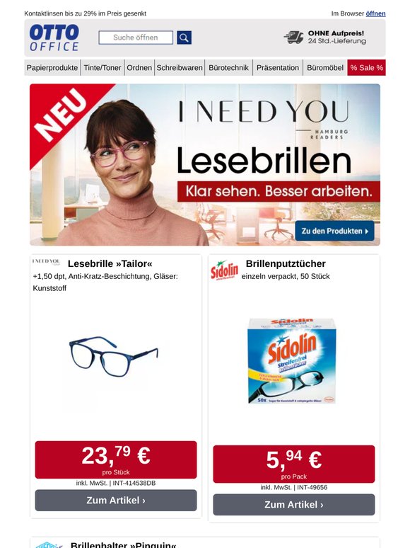 Neu bei uns: Lesebrillen und Kontaktlinsen