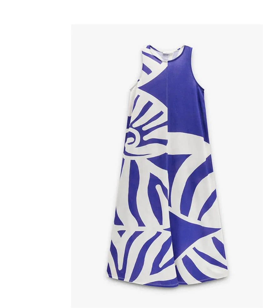Long printed dress