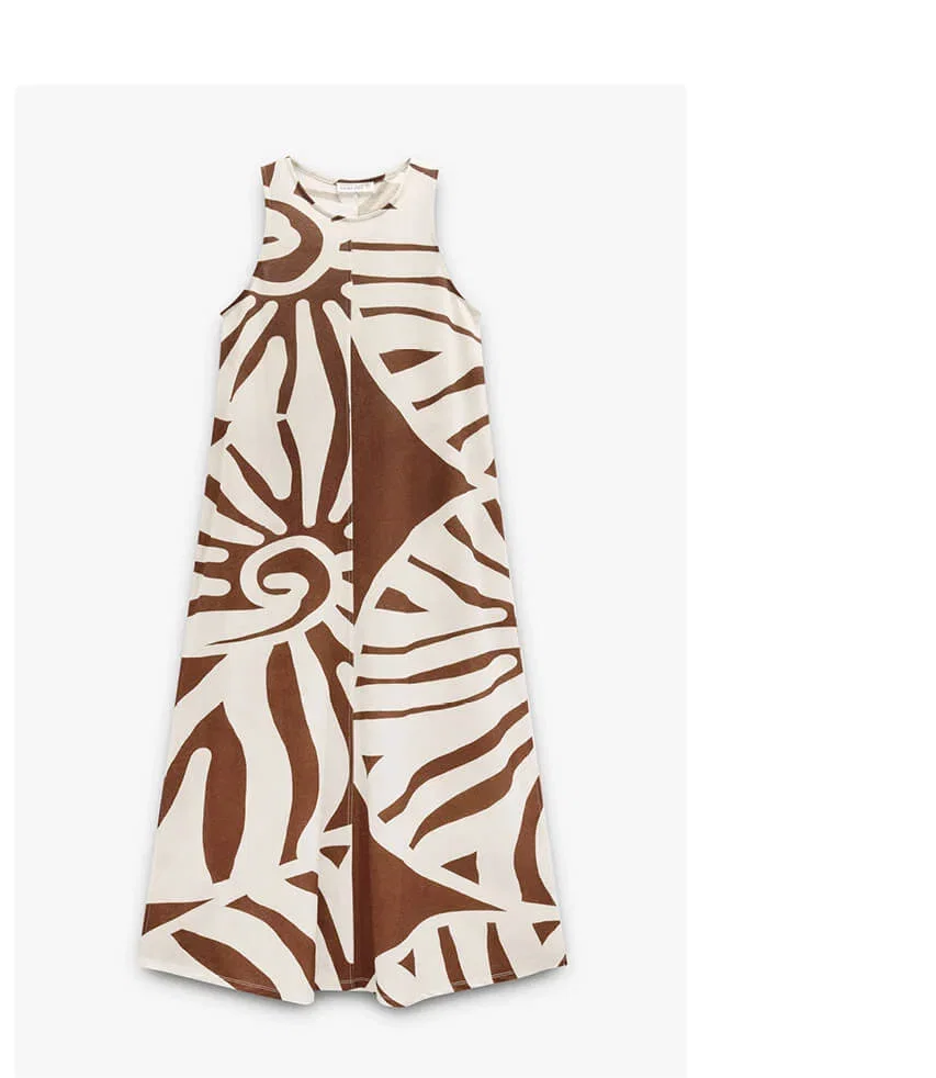 Long printed dress