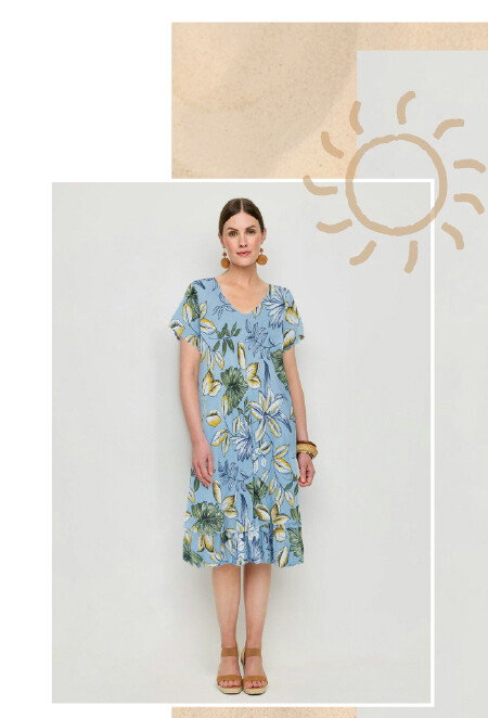 Cotton Rich Leaf Print