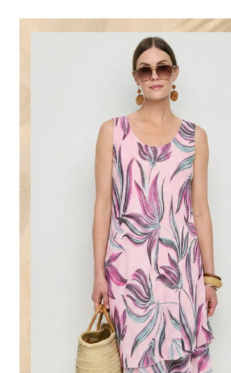 Leaf Print Midi Dress