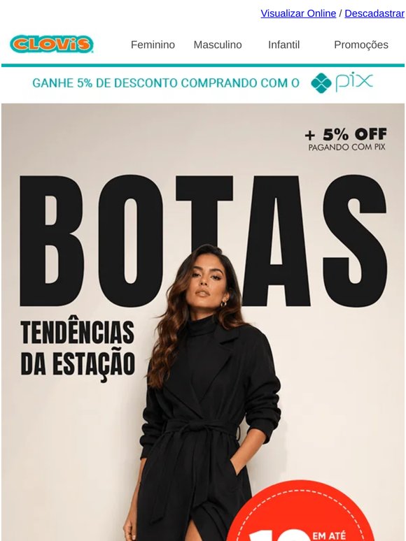 Encontre a bota perfeita em até 10x sem juros