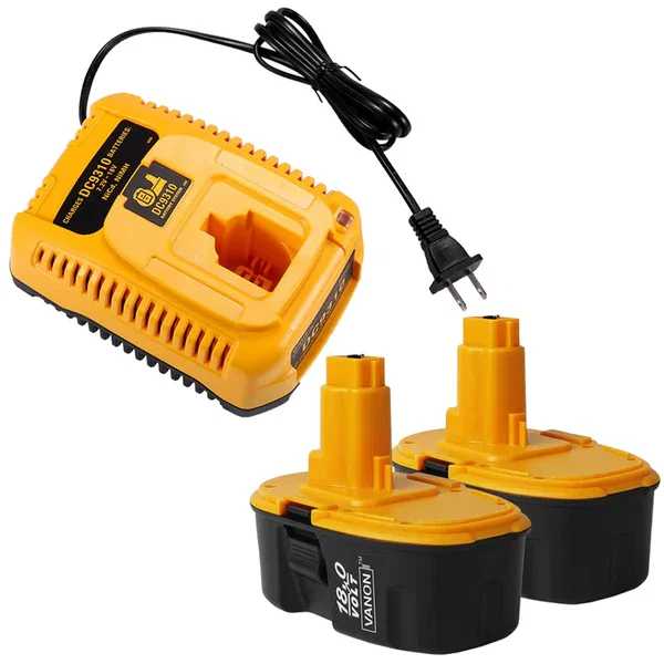 2 Pack For Dewalt DC9096 18V Battery 4.8Ah Ni-Mh Replacement with DC9310 battery charger For Dewalt 7.2V-18V XRP Ni-cd &Ni-mh battery  | clearance