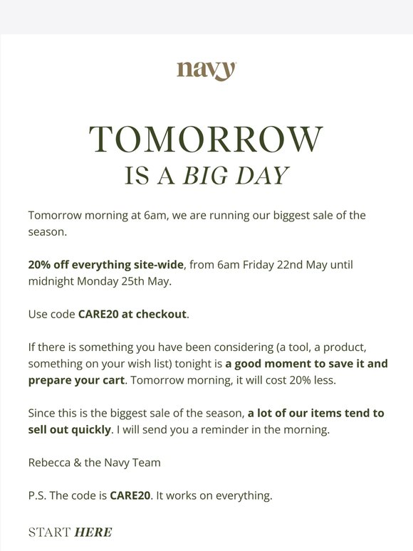 Save your favourites for tomorrow