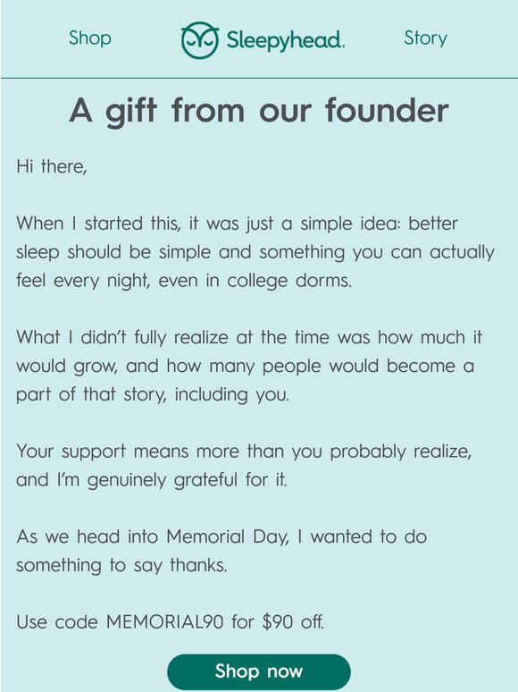 A Gift From Our Founder To You 🎁