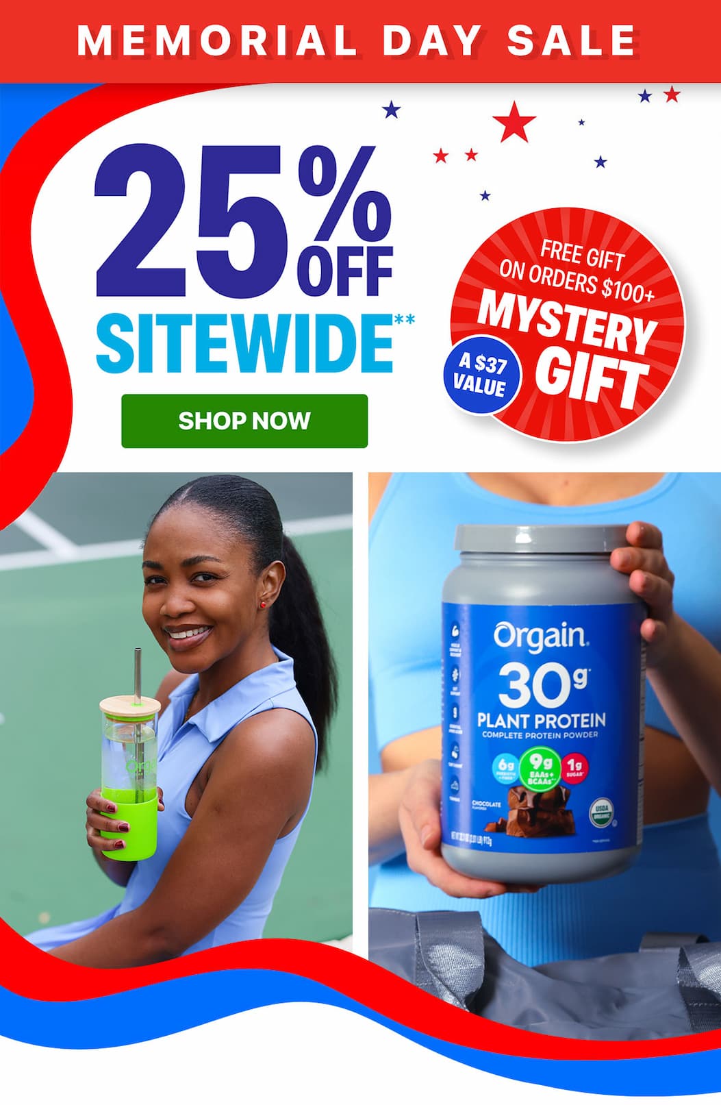 Take 25% OFF sitewide.