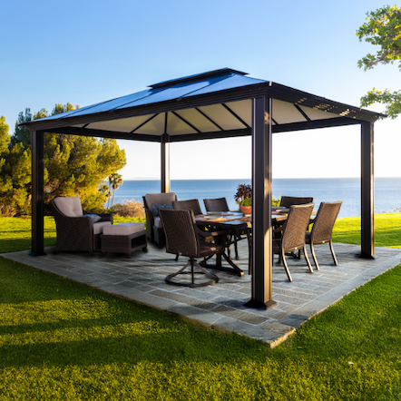 12x16 Santa Monica Gazebo in backyard