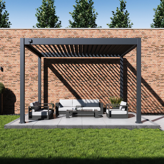 Grand Tuscan Louvered Pergola