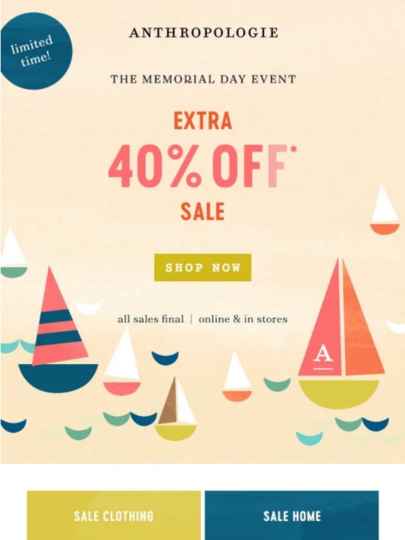 LIVE! Extra 40% off sale