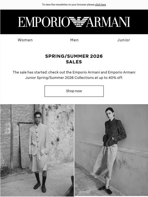 The Emporio Armani sale is kicking off