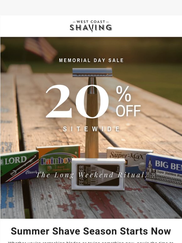 Memorial Day Savings Start Now