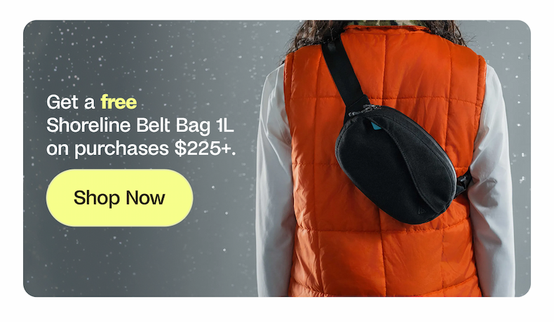 Get a free shoreline Belt Bag 1L on purchases $225+