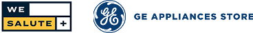 WeSalute+ and GE Appliances Store logo