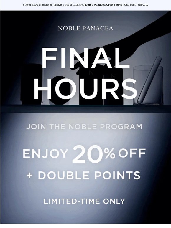 Final Hours to Claim 20% Off | Member Exclusive