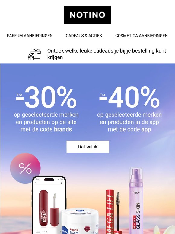 Ons recept voor schoonheid? Tot -40% op geselecteerde producten