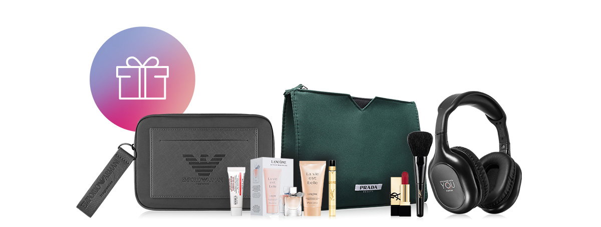 Koptelefoon, lipstick of parfum? Kies een cadeau bij je aankoop