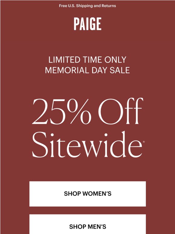 Summer Staples, Now 25% Off