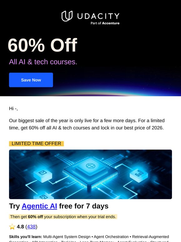Get started for free, then enjoy 60% off.