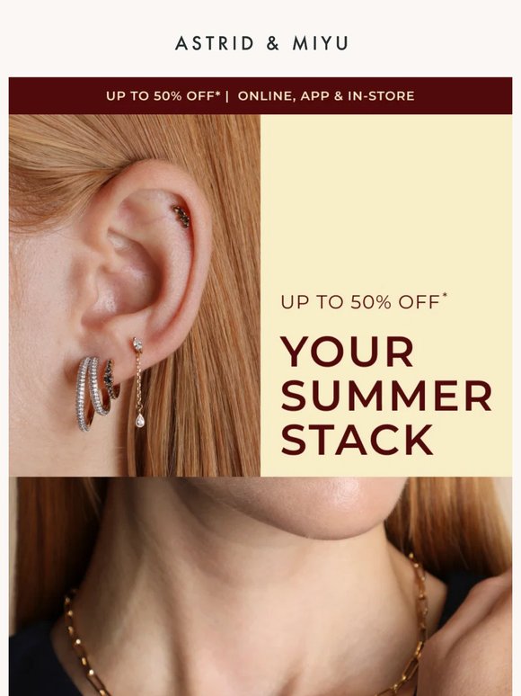 UP TO 50% OFF won't last forever