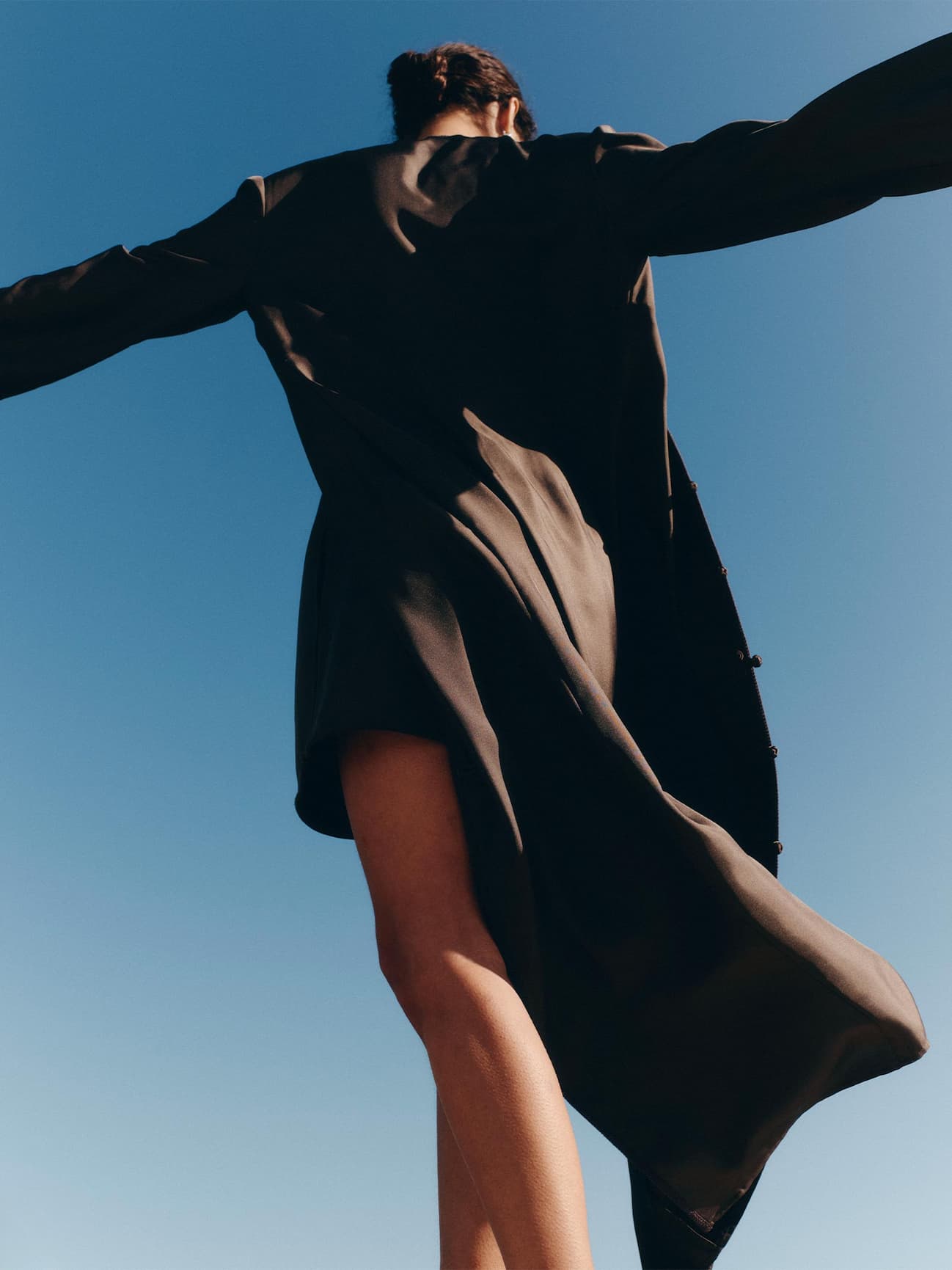 Woman in black dress