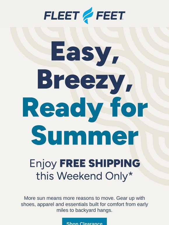 Summer starts with free shipping